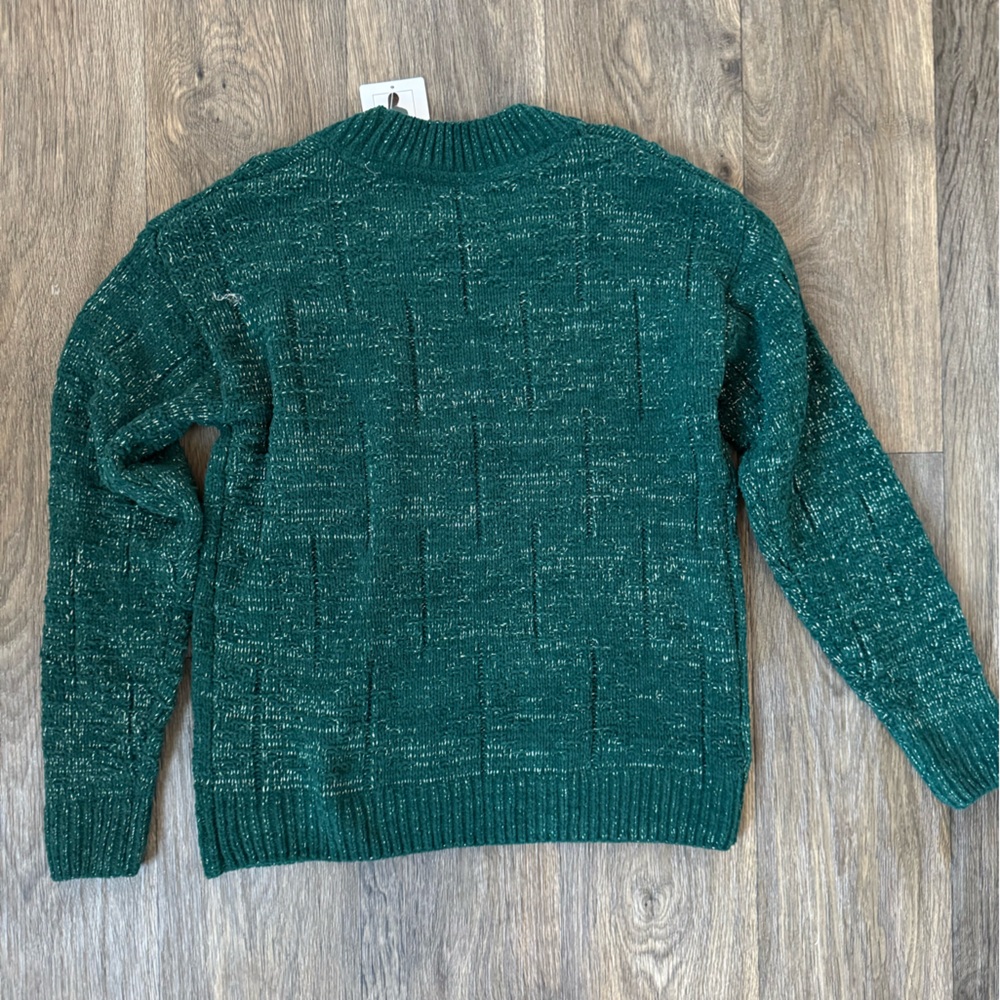 NWT Original Weatherproof Vintage Women’s Green Crewneck Sweater - Picture 2 of 5